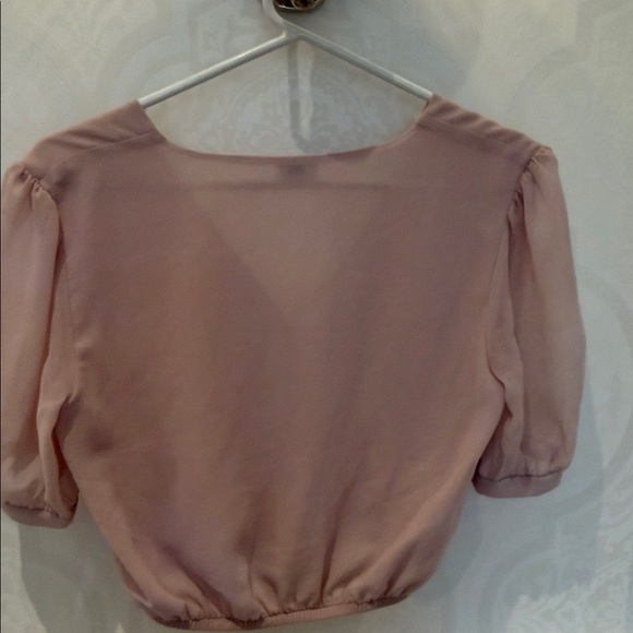 Wilfred Pink V-Neck Button-Up Blouse - Picture 4 of 4